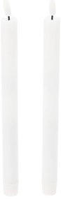 Woskowane świece stołowe z LED, 25 cm