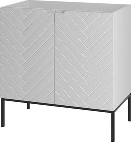 Szafka pod umywalkę wpuszczaną Aspen 08, biały mat/czarny, 80 cm