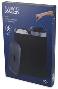 Antracytowy tekstylny/plastikowy kosz na pranie 2x45 l Tota – Joseph Joseph