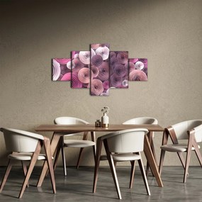 Abstrakcyjny obraz kwiatów róży (125x70 cm)