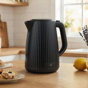 HOMCOM Elektryczny czajnik, 1,7 l, funkcja szybkiego gotowania, 2025 W, z wyjmowanym filtrem kamienia, automatyczne wyłączanie, czarny | Aosom PL