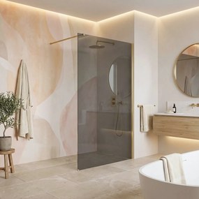 Kabina prysznicowa Walk-In Rea Flexi Grey / Brush Gold 110