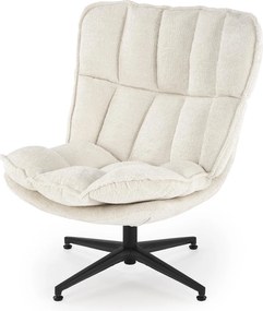 Kremowy fotel wypoczynkowy Fofana Halmar