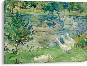 Obraz - Berthe Morisot, Girl in a Boat with Geese, reprodukcje (70x50 cm)