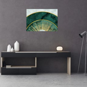 Obraz - Kształty ze złotą teksturą (70x50 cm)