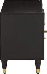 Czarna niska szafka RTV na nóżkach K9-S29