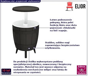 Stolik z miejscem na chłodzenie napojów H3-S43