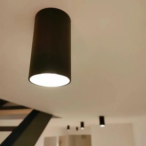 Zestaw 4 nowoczesnych reflektorów natynkowych czarnych 5,5 cm GU10 50 mm - Tuba