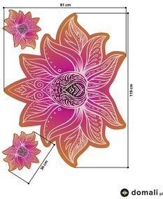 Naklejki na ścianę - Lotosowa mandala fiolet