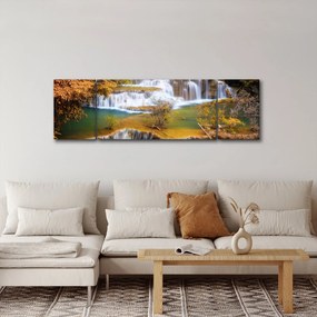 Obraz - Wodospady Huay Mae Khamin, Tajlandia (170x50 cm)