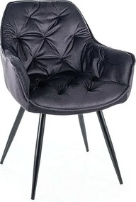 Krzesło CHERRY VELVET czarne