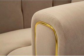 Szarobrązowy aksamitny fotel Alma – Mauro Ferretti