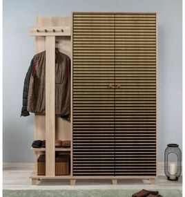 Wieszak z szafą Garmanto Sonoma Oak Double