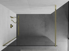 Mexen Kioto ścianka prysznicowa Walk-in 120 x 200 cm, transparent 8 mm, złota - 800-120-101-50-00