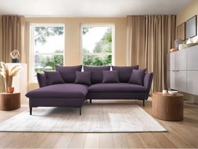 Narożnik GLOSS Lewostronny z funkcją spania, zestaw z poduszkami wolnostojący tkanina RIVIERA 76 Miętowy WERSAL