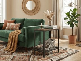 Stolik pomocniczy z półką TAYLOR 60x30 cm, rustykalny brązowy