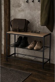 Czarna stalowa szafka na buty 63x44x30 cm Asten – Bonami Essentials