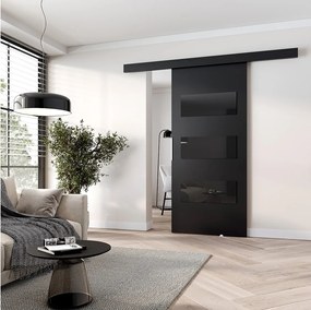 MINIO go for it, Drzwi przesuwne wewnętrzne CLEAN E 106 cm  w kolorze czarnym