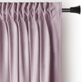 Jasnoróżowa aksamitna zasłona częściowo zaciemniająca (dimout) 140x270 cm Pleat – Restilo