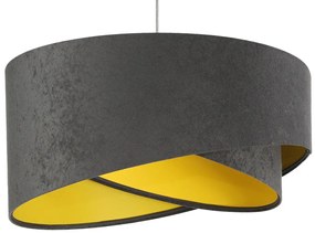 Grafitowo-żółta asymetryczna lampa wisząca - 3X EX991 S7-P54