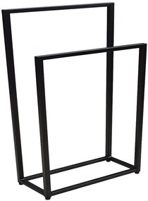 Czarny stojący wieszak na ręczniki 75 cm T9-G99