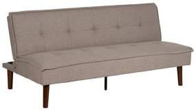 Szarobeżowa rozkładana sofa z tkaniny szenilowej 181 cm – Ixia