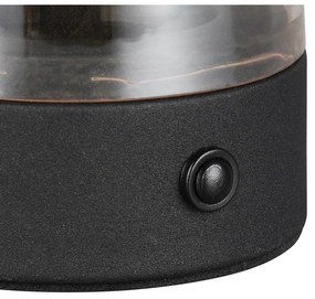 Lampa stołowa LED w bursztynowym kolorze ze szklanym kloszem (wysokość 18 cm) Dooley – Trio