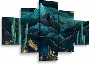 Obraz - Turkusowa noc (125x70 cm)