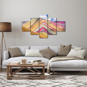 Obraz - Rainbow Mountain, Peru (125x70 cm)