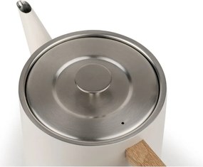 Dzbanek do herbaty ze stali nierdzewnej z sitkiem w kolorze kości słoniowej 1,1 l Duet Narvik – Bredemeijer