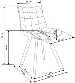Zestaw bordowych eleganckich krzeseł tapicerowanych 4 szt. S5-M28
