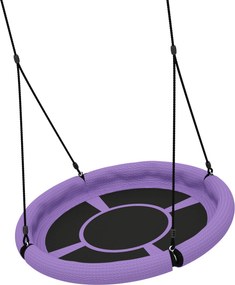 AIYAPLAY Huśtawka Gniazdowa, Okrągła Huśtawka Ogrodowa, 150 kg Obciążenie, Regulowana, Fioletowa