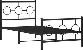 Czarne Metalowe Łóżko W Stylu Loft 100X200Cm H9-G67