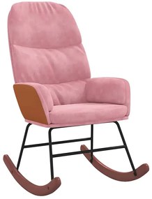 Różowy nowoczesny fotel bujany do salonu M8-E26