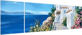 Obraz - Uliczka nad morzem (170x50 cm)