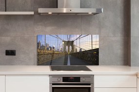 Szkło do Kuchni na Ścianę Skyline o Zachodzie Słońca