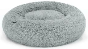 Pluszowe legowisko dla psów 60 cm jasnoszare