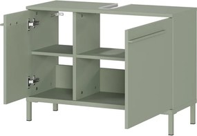 Zielona szafka pod umywalkę z matowym wykończeniem 80x59 cm Laurino – Germania