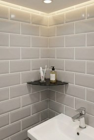 Czarna półka z hartowanego szkła G3-K02