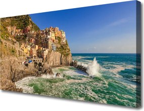 Fotoobraz na płótnie Skalisty Fiord nad Oceanem