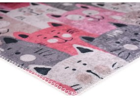 Różowy dywan dziecięcy 80x150 cm Silly Cats – Vitaus