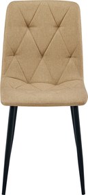 Brązowe krzesło do kuchni LIBRA z czarnymi nogami