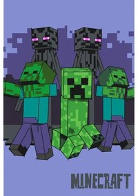 Jerry Fabrics Dziecięcy koc polarowy Minecraft Mobs coming for you, 100 x 150 cm