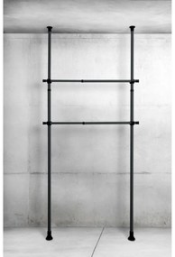 Wenko Zestaw 2 teleskopowych drążków poziomychHerkules, czarne