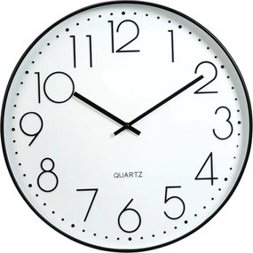 Zegar ścienny z czarną ramą, Ø 50 cm