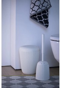 Biały łazienkowy kosz na śmieci Curver Knit, 7 l