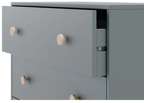 Szarozielona komoda dziecięca z litego drewna sosnowego 90x80x40 cm Enola – Marckeric