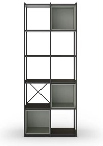 Zielono-czarny regał 71x179 cm Anya – Marckeric
