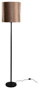 Lampa podłogowa czarna z aksamitnym abażurem wzór krokodyla 40cm - Simplo