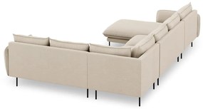 Beżowa sofa w kształcie litery U Cosmopolitan Design Vienna, prawostronna